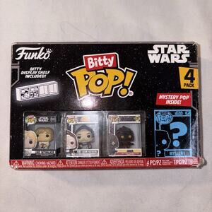 Funko Bitty Pop! Star Wars Luke Skywalker Obi Wan Jawa Mystery 4 Pack Figures